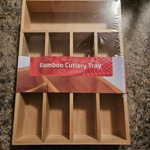NWT bamboo drawer organizer